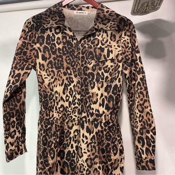 Leopard Pattern Jumpsuit / Bodysuit - Picture 2 of 10